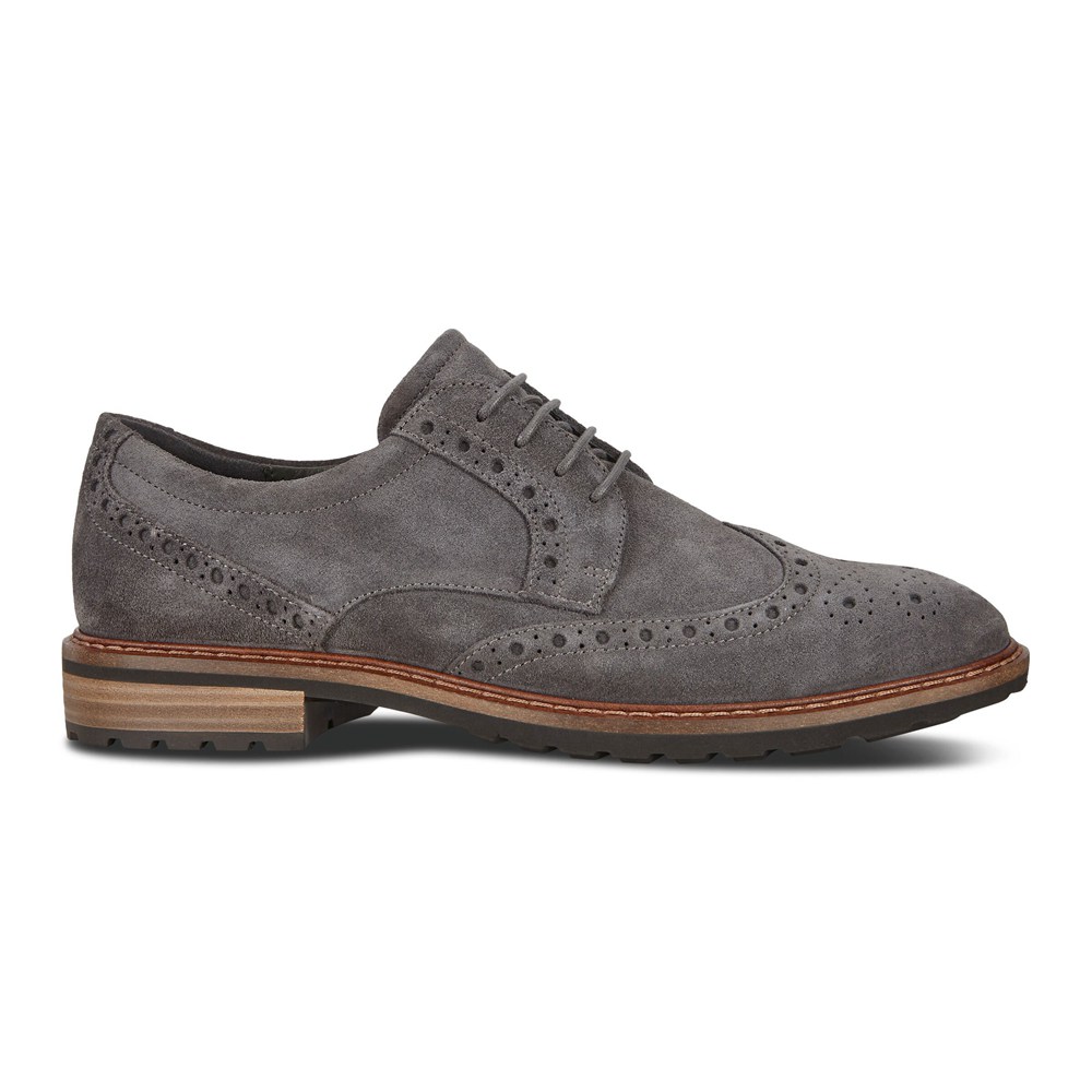 Zapatos De Vestir Hombre - ECCO Vitrus I Wing Tip Tie - Grises Oscuro - SGT158647